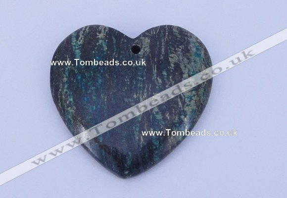 NGP154 2pcs 6*45mm heart fashion long spar stone pendants