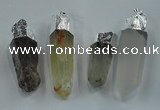 NGP1549 15*45mm - 20*65mm faceted nuggets mixed quartz pendants