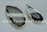 NGP1551 30*55mm - 40*70mm freeform druzy agate pendants