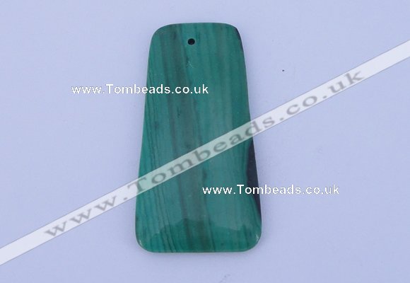 NGP157 2pcs 28*55mm trapezoid synthetic malachite pendants