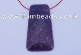 NGP158 2pcs 28*55mm trapezoid kunzite gemstone pendants