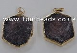 NGP1582 30*35mm - 33*38mm freeform tourmaline gemstone pendants