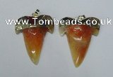 NGP1587 32*42mm - 35*45mm agate gemstone pendants