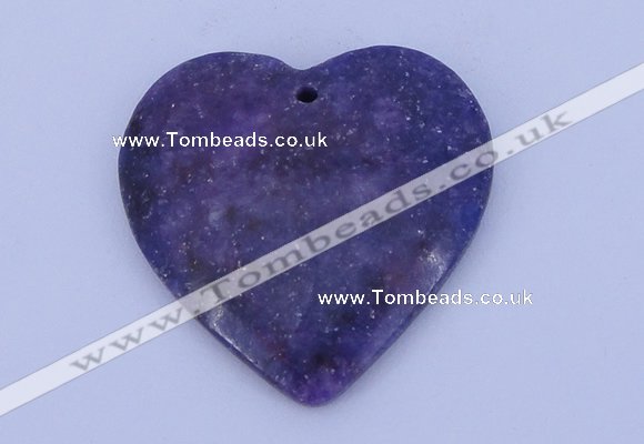 NGP159 2pcs 40*40mm heart kunzite gemstone pendants jewelry