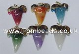 NGP1592 32*42mm - 35*45mm agate gemstone pendants