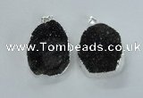 NGP1597 30*35mm - 35*40mm freeform druzy agate pendants