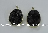 NGP1598 30*35mm - 35*40mm freeform druzy agate pendants