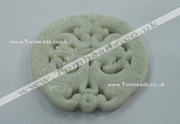 NGP1602 68*70mm Carved natural hetian jade pendants wholesale