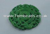 NGP1618 65*65mm Carved dyed natural hetian jade pendants wholesale