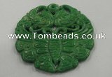 NGP1620 65*65mm Carved dyed natural hetian jade pendants wholesale