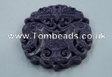 NGP1625 66*67mm Carved dyed natural hetian jade pendants wholesale
