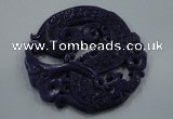 NGP1628 67*70mm Carved dyed natural hetian jade pendants wholesale