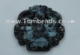 NGP1642 63*65mm Carved dyed natural hetian jade pendants wholesale