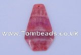 NGP166 2pcs 35*60mm dyed rhodochrosite gemstone pendants