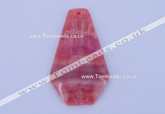 NGP166 2pcs 35*60mm dyed rhodochrosite gemstone pendants