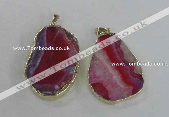 NGP1662 30*40mm - 35*45mm freeform druzy agate pendants