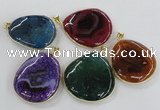 NGP1663 40*50mm - 45*55mm freeform agate gemstone pendants