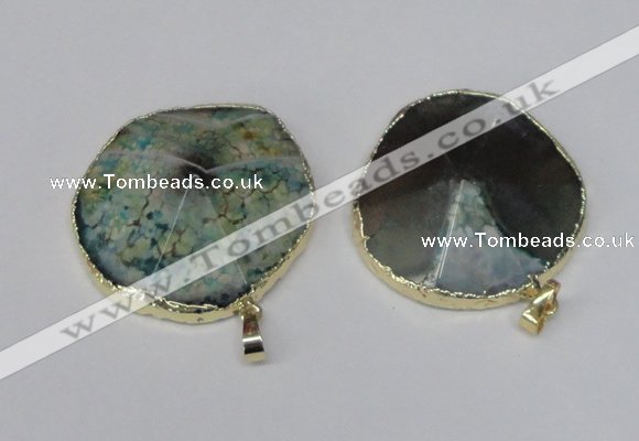 NGP1665 30*35mm - 35*40mm freeform agate gemstone pendants