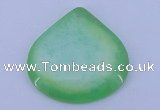 NGP169 2pcs 45*45mm heart dyed white jade gemstone pendants