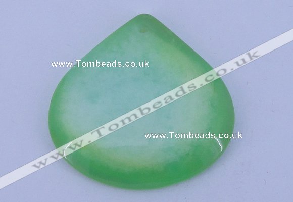 NGP169 2pcs 45*45mm heart dyed white jade gemstone pendants