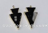 NGP1694 28*50mm - 30*55mm arrowhead agate gemstone pendants