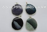 NGP1705 35*45mm - 45*50mm freeform agate gemstone pendants