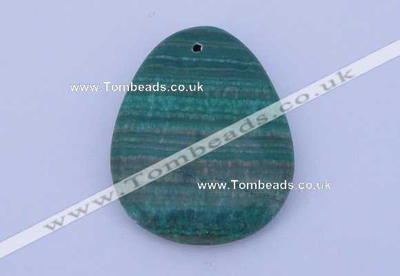 NGP175 2pcs 32*42mm teardrop synthetic malachite gemstone pendants