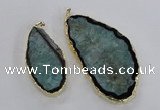 NGP1756 35*60mm - 50*80mm freeform druzy agate gemstone pendants