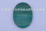 NGP176 2pcs 35*40mm oval synthetic malachite gemstone pendants