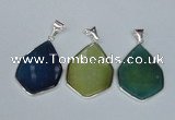 NGP1793 25*40mm freeform agate gemstone pendants wholesale