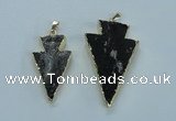 NGP1818 18*38mm - 28*45mm arrowhead druzy agate gemstone pendants