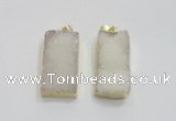 NGP1823 15*30mm - 20*35mm rectangle druzy agate pendants