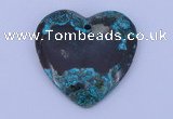 NGP184 38*38mm heart chrysocolla gemstone pendant jewelry