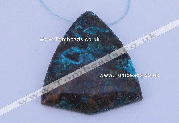 NGP186 38*43mm chrysocolla gemstone pendant jewelry wholesale