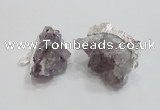 NGP1860 20*25mm - 30*40mm nuggets druzy amethyst pendants