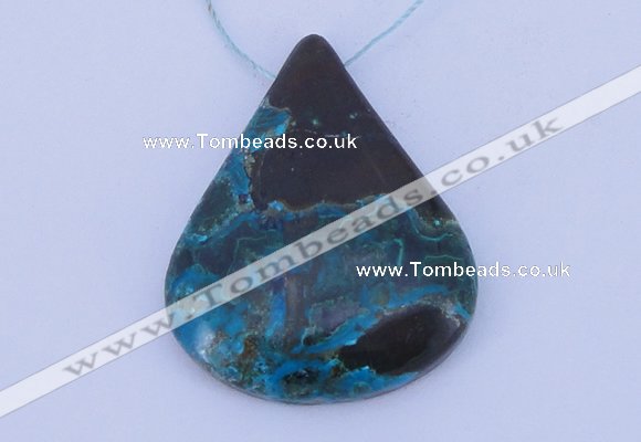 NGP187 30*45mm chrysocolla gemstone pendant jewelry wholesale