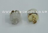 NGP1884 12*15mm - 15*15mm freeform druzy agate pendants