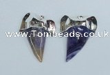 NGP1891 35*45mm - 38*55mm teeth-shaped agate gemstone pendants