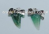 NGP1893 35*45mm - 38*55mm teeth-shaped agate gemstone pendants