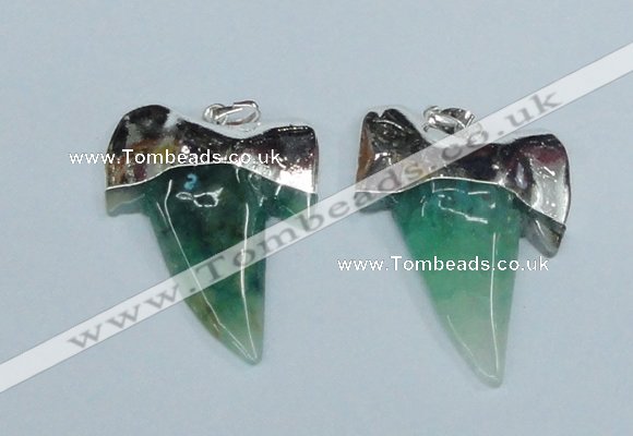 NGP1893 35*45mm - 38*55mm teeth-shaped agate gemstone pendants