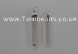 NGP1896 6*50mm - 8*60mm stick white crystal gemstone pendants