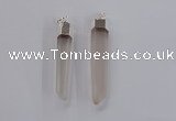 NGP1897 8*50mm - 11*60mm stick white crystal gemstone pendants