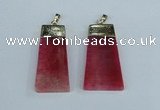 NGP1906 18*40mm - 20*50mm trapezoid agate gemstone pendants