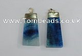 NGP1908 18*40mm - 20*50mm trapezoid agate gemstone pendants