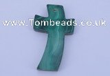 NGP191 30*51mm cross synthetic malachite gemstone pendant jewelry