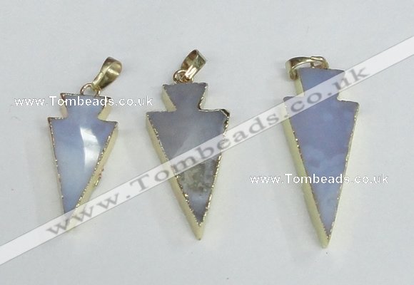 NGP1920 15*30mm - 18*40mm arrowhead agate gemstone pendants