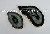 NGP1929 30*55mm - 45*75mm freeform druzy agate gemstone pendants