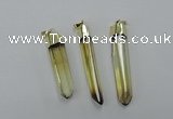 NGP1931 6*50mm - 8*55mm stick lemon quartz pendants wholesale