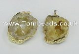 NGP1958 30*40mm - 40*50mm freeform druzy agate gemstone pendants