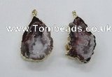 NGP1969 25*40mm - 30*50mm freeform druzy agate gemstone pendants